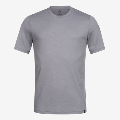 Merino Herren Shirt Frontansicht von Tom Fyfe in Hellgrau 