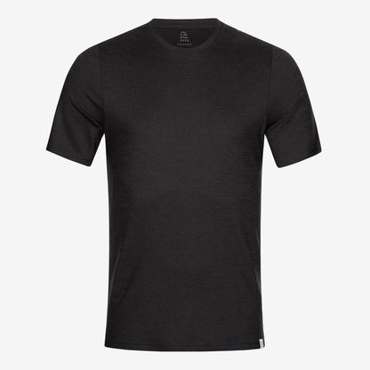 Merino Herren Shirt Frontansicht von Tom Fyfe in Schwarz 