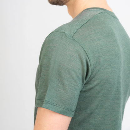 TOM FYFE Merino Herren T-Shirt Slim Fit Thyme Schulter Detail TF101008 