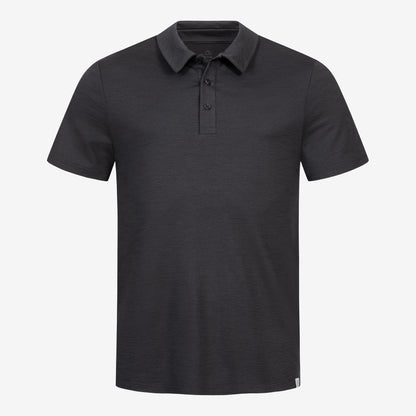 Merino Polo Herren Frontansicht von TOM FYFE in Anthrazit 