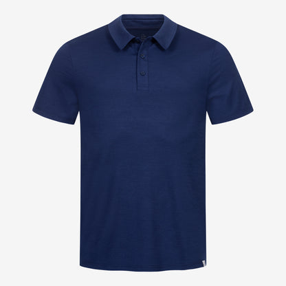 Merino Polo Herren Frontansicht von TOM FYFE in Marine 