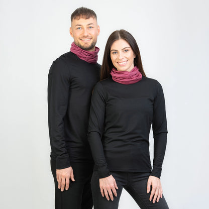 TOM FYFE Merino Schlauchschal in der Farbe Brombeere 