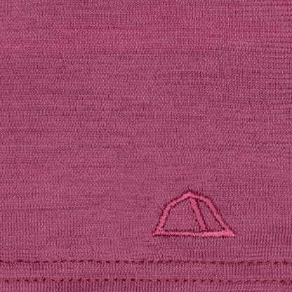 Merino Schlauchschal Multifunktionstuch gelegt mit gesticktem Logo  von Tom Fyfe in Brombeere 