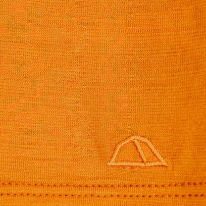 Merino Schlauchschal Multifunktionstuch gelegt mit gesticktem Logo von Tom Fyfe in Kurkuma 