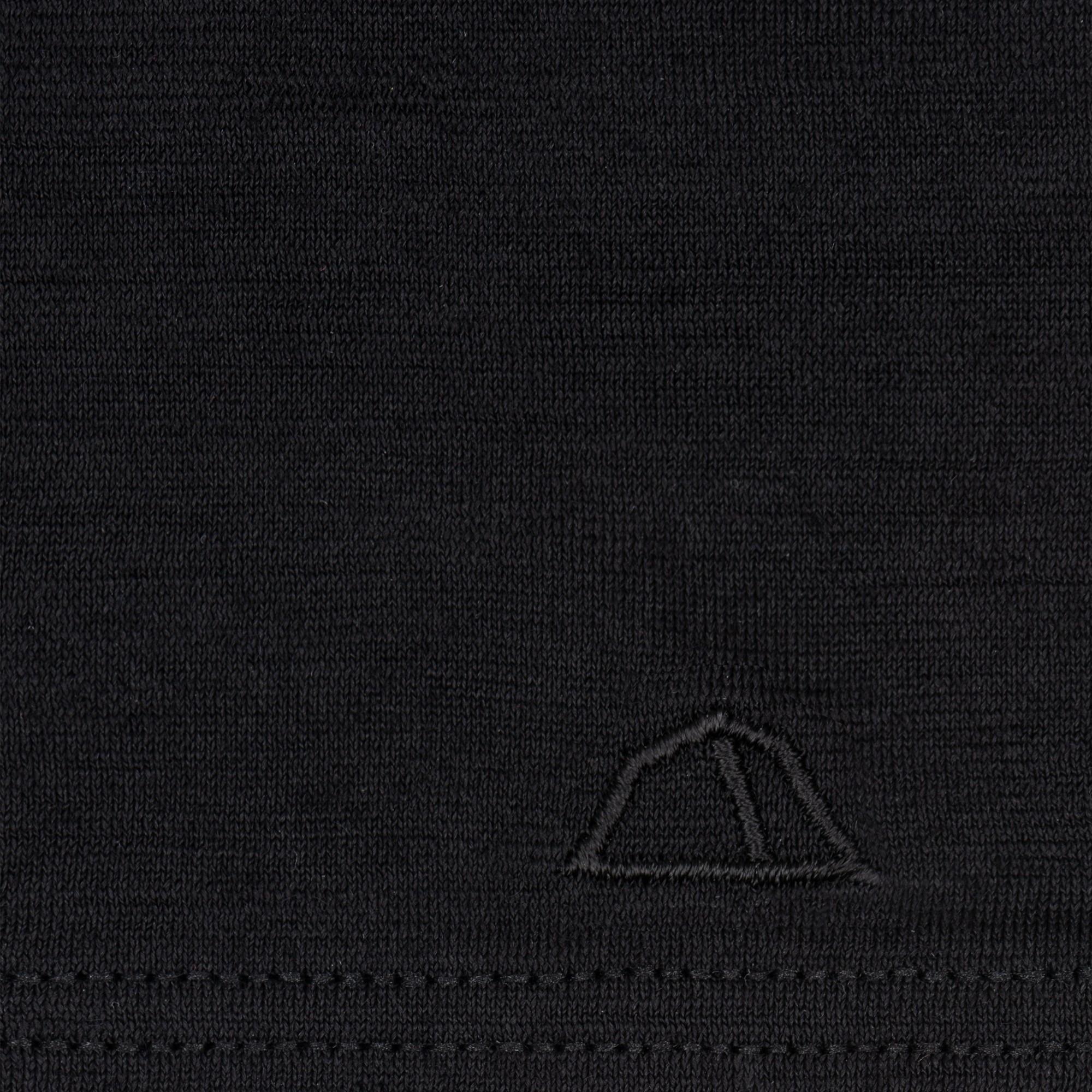 Merino Schlauchschal Multifunktionstuch gelegt mit gesticktem Logo von Tom Fyfe in Schwarz 