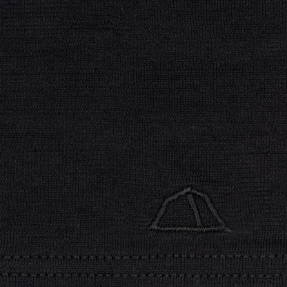 Merino Schlauchschal Multifunktionstuch gelegt mit gesticktem Logo von Tom Fyfe in Schwarz 
