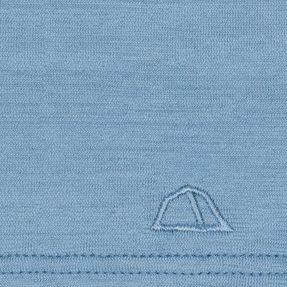 Merino Schlauchschal Multifunktionstuch gelegt mit gesticktem Logo von Tom Fyfe in Steel Blue 