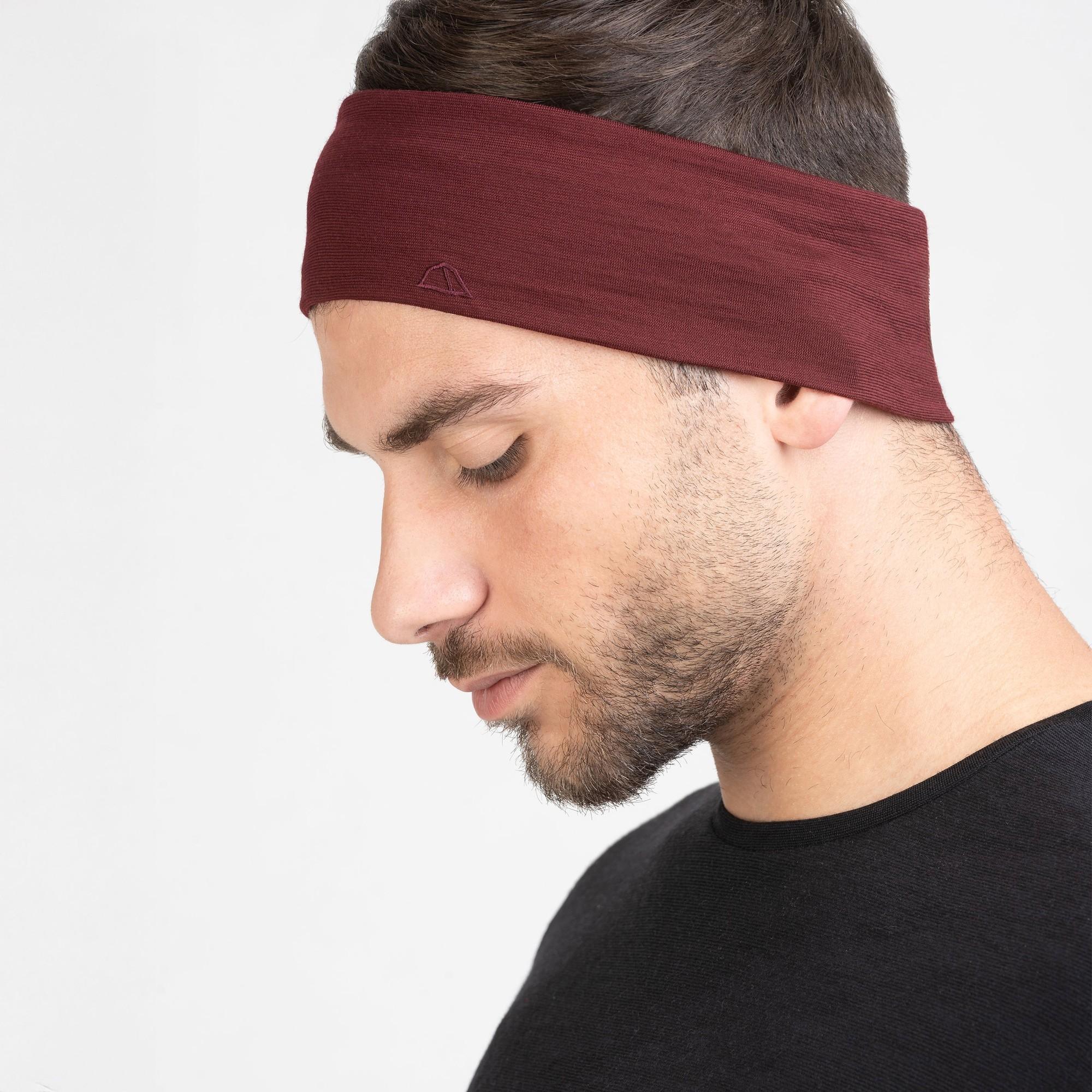Tom Fyfe Merino Stirnband in Burgundy, Seitenansicht 