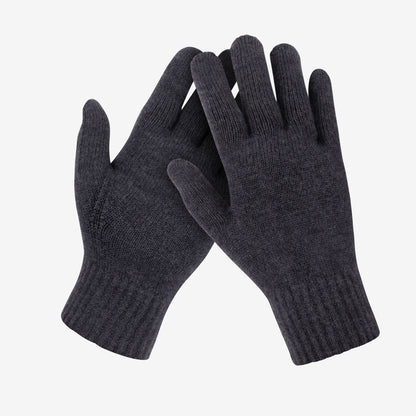 Merino Strickhandschuhe von Tom Fyfe in Anthrazit 
