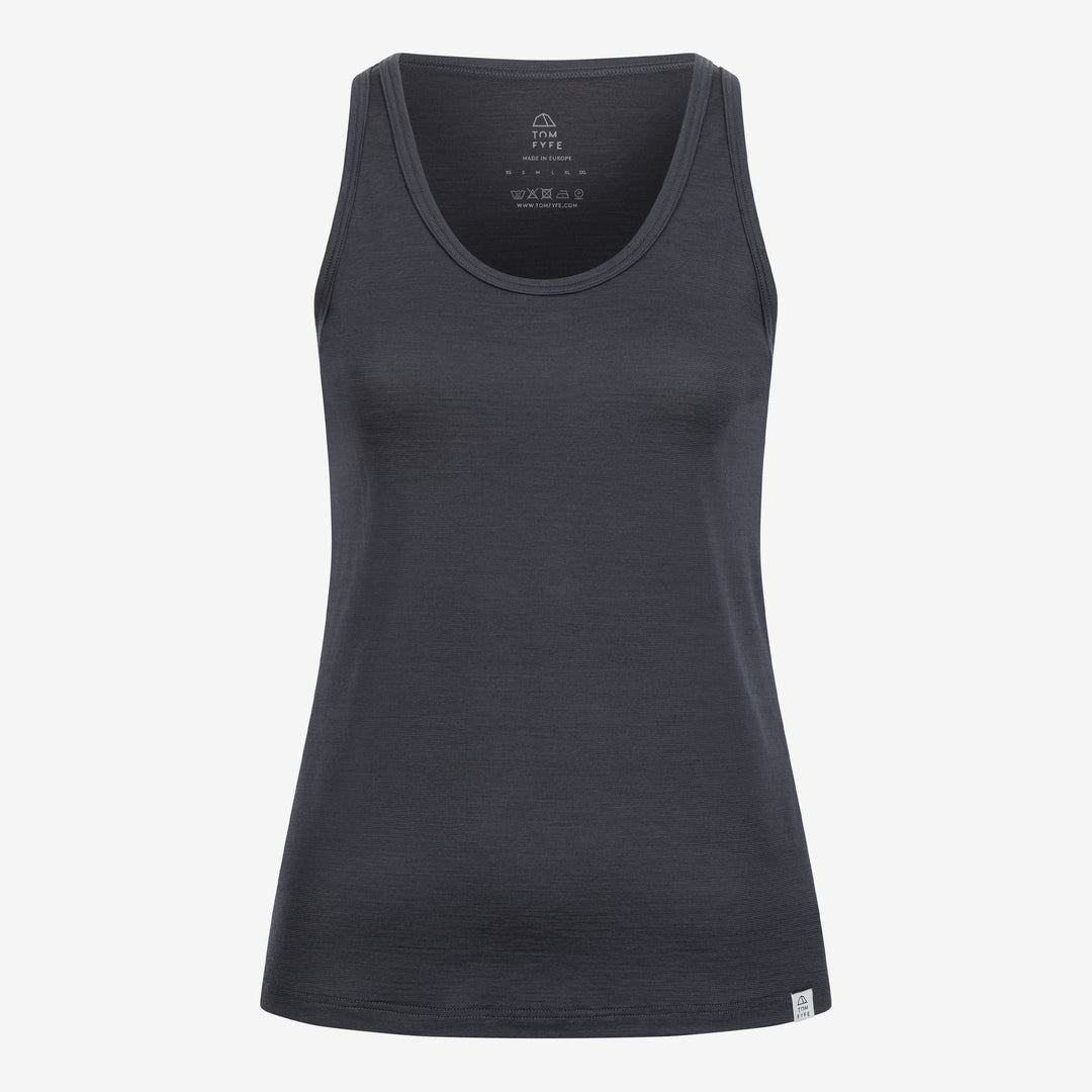 Merino Damen Tank-Top von Tom Fyfe in Anthrazit Frontansicht #farbe_anthrazit