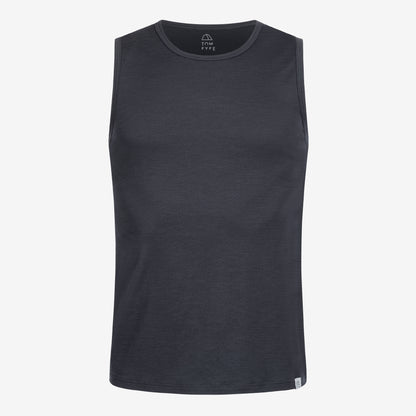 Merino Herren Tank-Top Frontansicht von Tom Fyfe in Anthrazit 