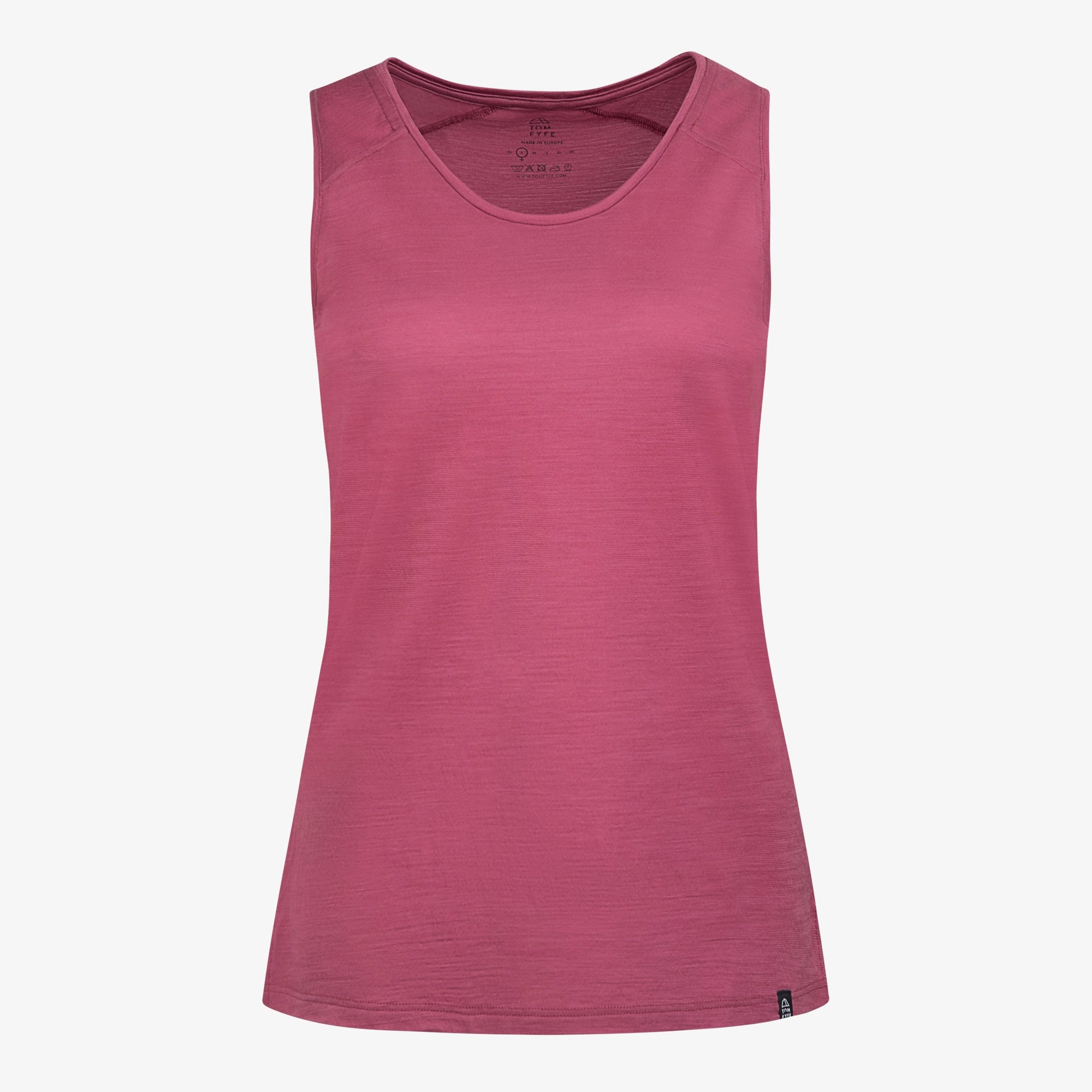 Merino Damen Tank-Top TF202007 von TOM FYFE in Brombeere Frontansicht 