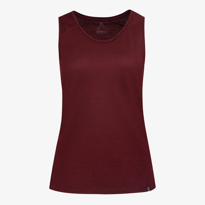 Merino Damen Tank-Top TF202007 von TOM FYFE in Burgundy Frontansicht 