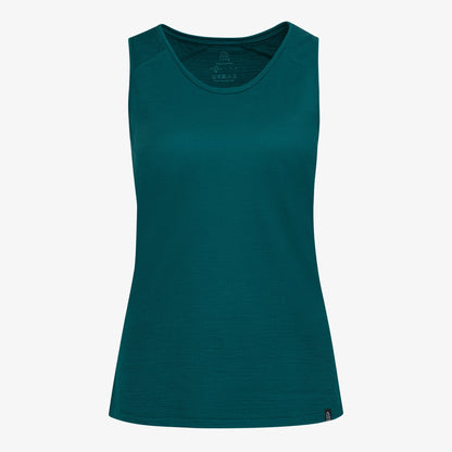Merino Damen Tank-Top TF202007 von TOM FYFE in Deep Teal Frontansicht 