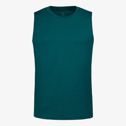 Merino Herren Tank-Top TF101007 Frontansicht von TOM FYFE in Deep Teal 