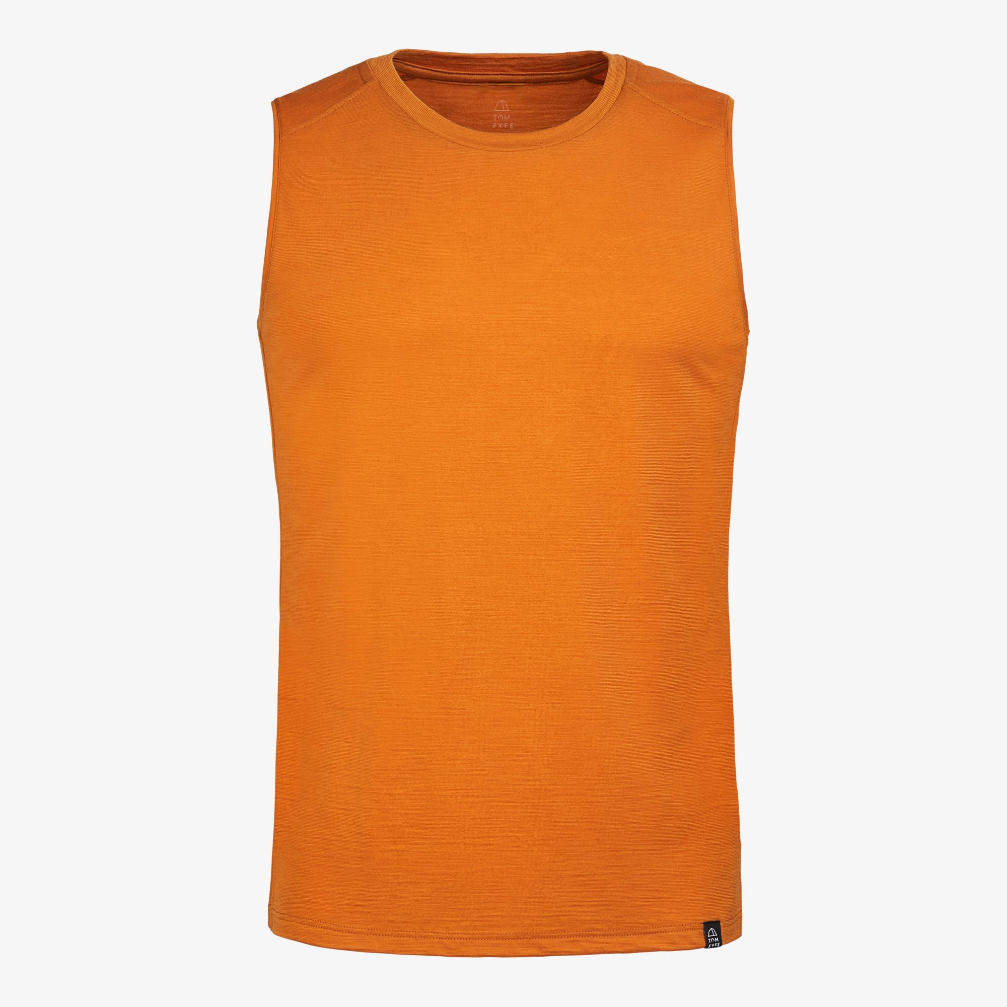 Merino Herren Tank-Top TF101007 Frontansicht von TOM FYFE in Kurkuma 