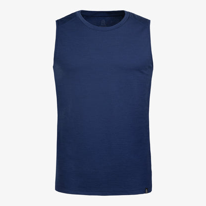 Merino Herren Tank-Top TF101007 Frontansicht von TOM FYFE in Marine 