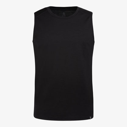 Merino Herren Tank-Top TF101007 Frontansicht von TOM FYFE in Schwarz 