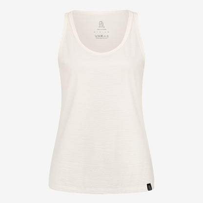 Merino Damen Tank-Top von Tom Fyfe in Weiss Frontansicht 