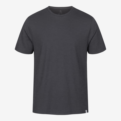 Merino T-Shirt Regular Fit Unisex Frontansicht von TOM FYFE in Anthrazit 