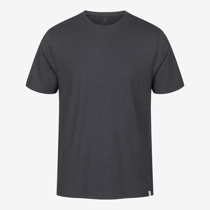 Merino T-Shirt Regular Fit Unisex Frontansicht von TOM FYFE in Anthrazit #farbe_anthrazit