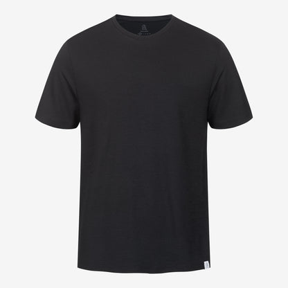 Merino T-Shirt Regular Fit Unisex Frontansicht von TOM FYFE in Schwarz 
