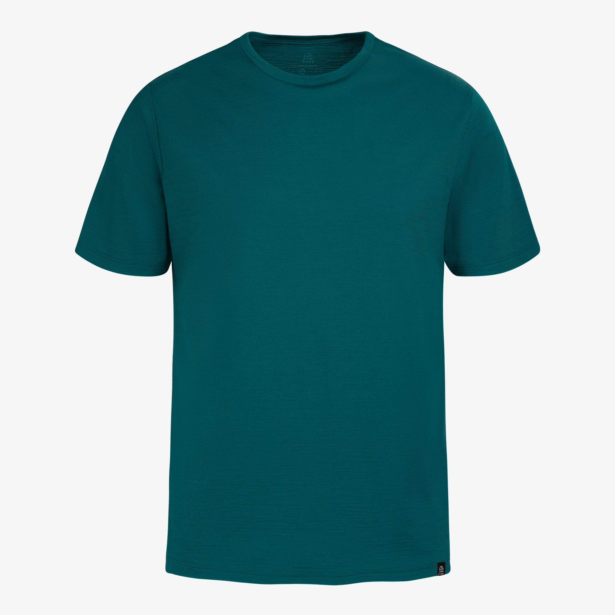 Merino T-Shirt Regular Fit Unisex Frontansicht von TOM FYFE in Deep Teal