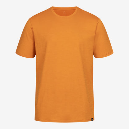 Merino T-Shirt Regular Fit Unisex Frontansicht von TOM FYFE in Kurkuma 