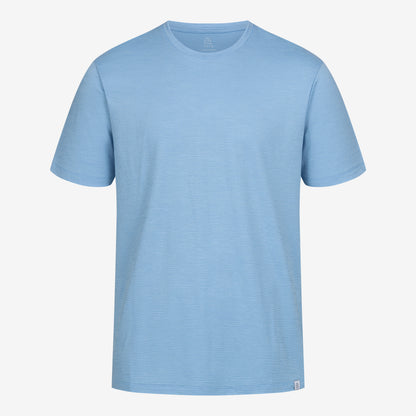 Merino T-Shirt Regular Fit Unisex Frontansicht von TOM FYFE in Steelblue 