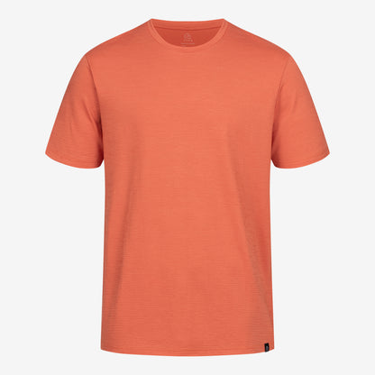 Merino T-Shirt Regular Fit Unisex Frontansicht von TOM FYFE in Terracotta 