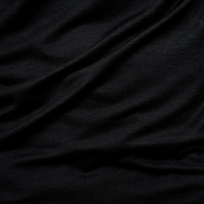 Merino Herren Langarmshirt Stoff Nahaufnahme von Tom Fyfe in Schwarz 